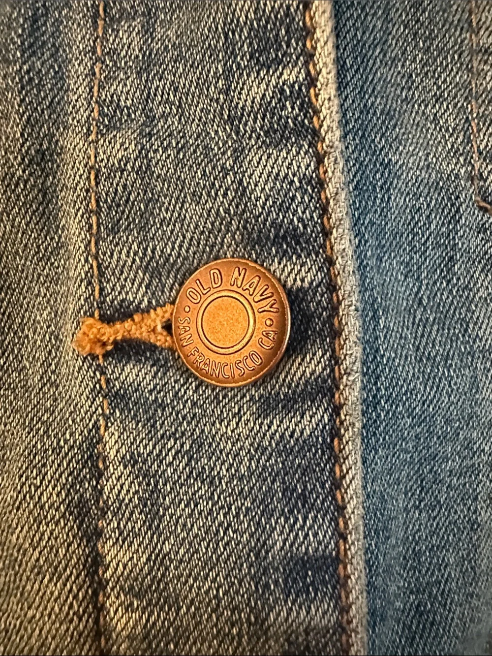 Old Navy Girls’ Blue Denim Jacket with California Patch
